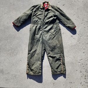 Vintage Walls Blizzard Pruf Insulated Coveralls Dark Green Men’s Size XXXL